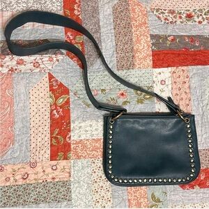 Teal Anthropologie studded crossbody bag